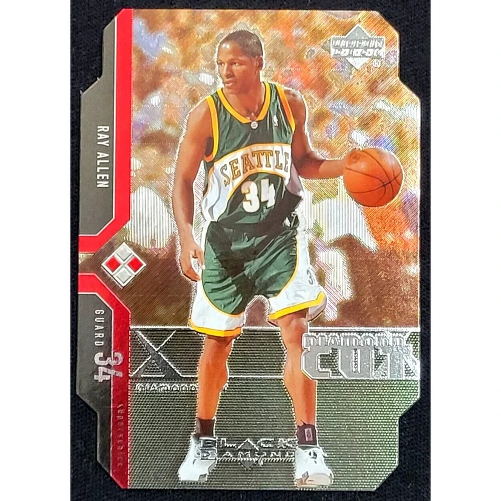 2004-05 UD BLACK DIAMOND RAY ALLEN DIE-CUT DOUBLE‎ DIAMOND CUT INSERT